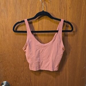 Pink Cropped Tank Top S